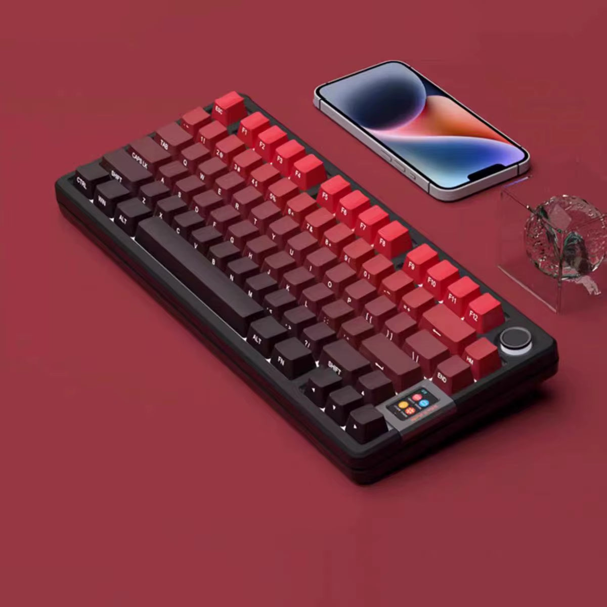 133 Keys Side Print Shine through Keycap Set Double Shot PBT Cherry Profile Keycaps for MX Switch Mechanical Gaming Keyboard