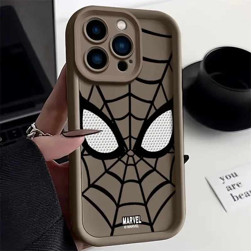 Cool Spider Man Plain Multistep TPU Soft Phone Case for Iphone 16 14 15 plus 13 Pro Max 12 11 X XS MAX XR 7 8 plus SE MINI 2024