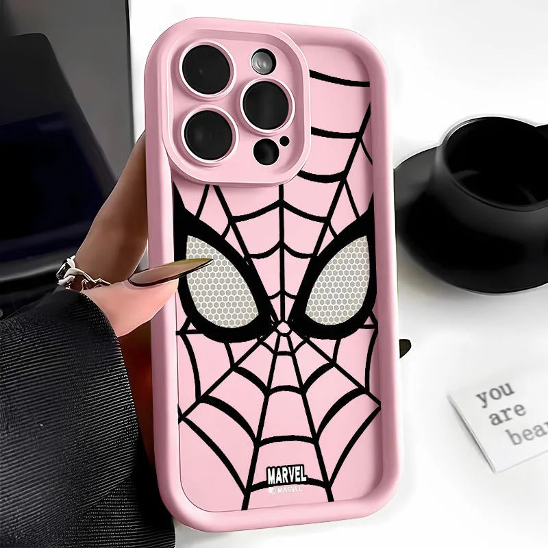 Cool Spider Man Plain Multistep TPU Soft Phone Case for Iphone 16 14 15 plus 13 Pro Max 12 11 X XS MAX XR 7 8 plus SE MINI 2024