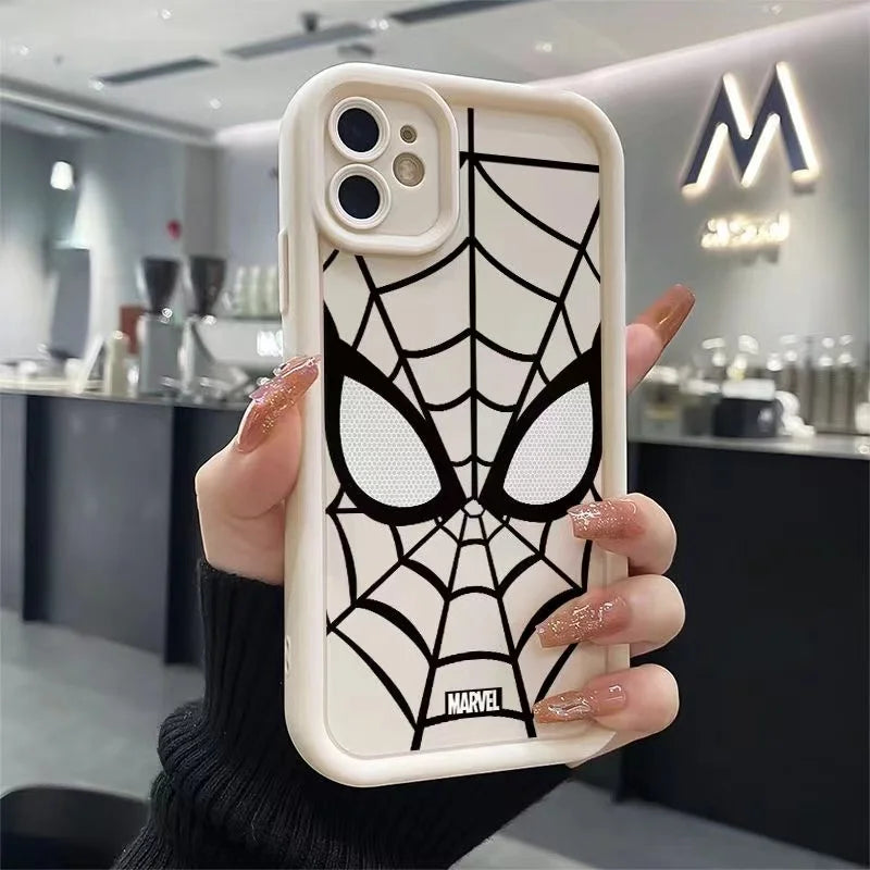 Cool Spider Man Plain Multistep TPU Soft Phone Case for Iphone 16 14 15 plus 13 Pro Max 12 11 X XS MAX XR 7 8 plus SE MINI 2024