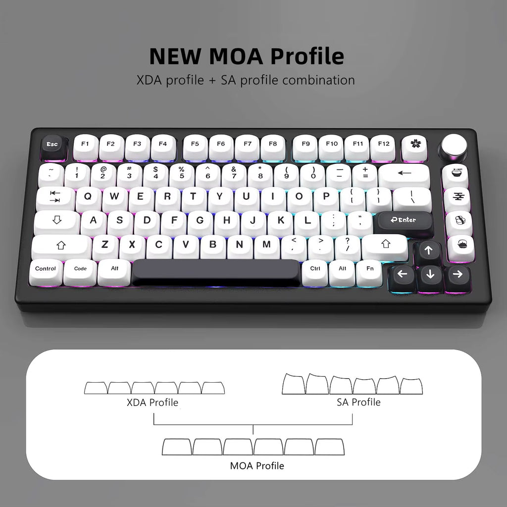 142 Keys Bow PBT Keycaps MOA Profile PBT Dye Sublimation DIY Key Caps for 61/87/104 Cherry MX Switch Gaming Mechanical Keyboard