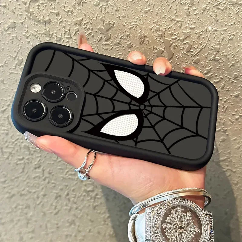 Cool Spider Man Plain Multistep TPU Soft Phone Case for Iphone 16 14 15 plus 13 Pro Max 12 11 X XS MAX XR 7 8 plus SE MINI 2024