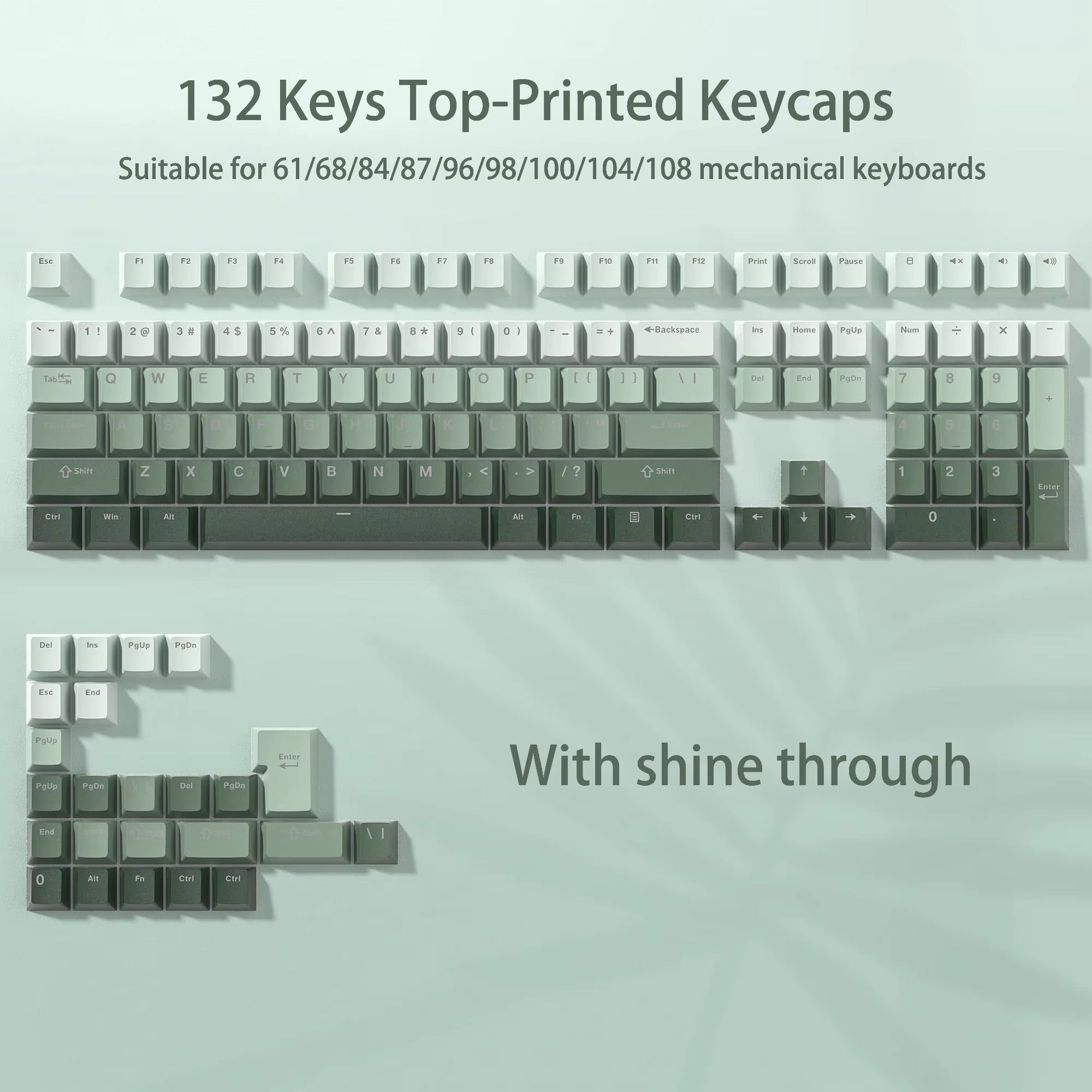 134 Key Black Topographic 4.0 PBT Keycaps Double Shot Side Print Shine through Backlit Key Caps for MX Gamer Mechanical Keyboard