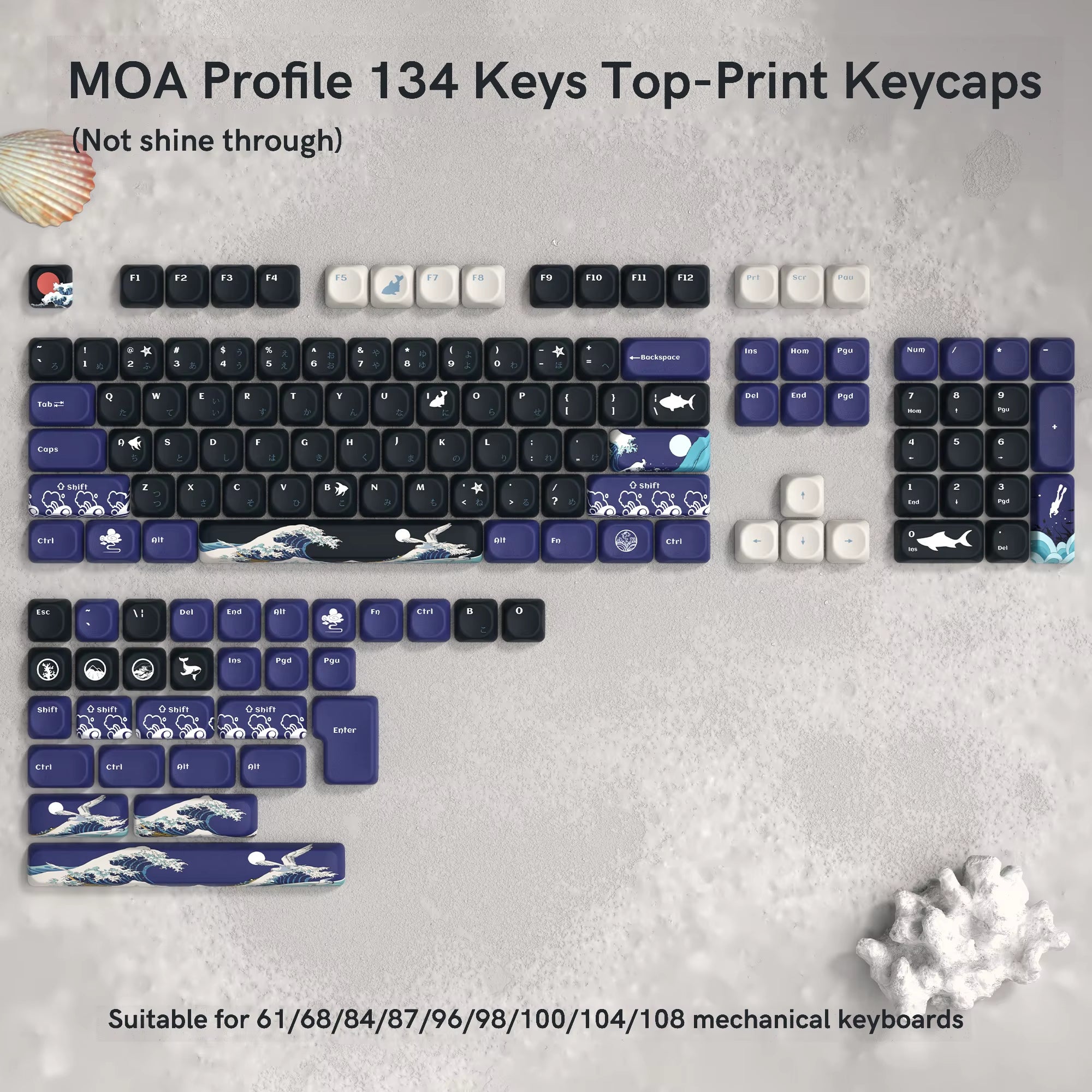 142 Keys Bow PBT Keycaps MOA Profile PBT Dye Sublimation DIY Key Caps for 61/87/104 Cherry MX Switch Gaming Mechanical Keyboard