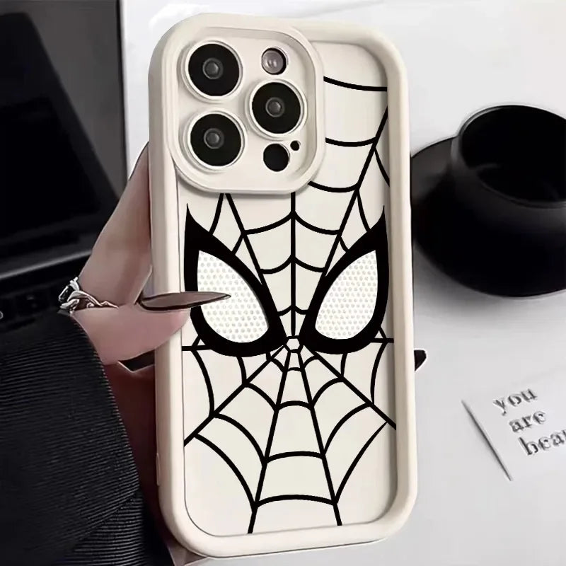 Cool Spider Man Plain Multistep TPU Soft Phone Case for Iphone 16 14 15 plus 13 Pro Max 12 11 X XS MAX XR 7 8 plus SE MINI 2024