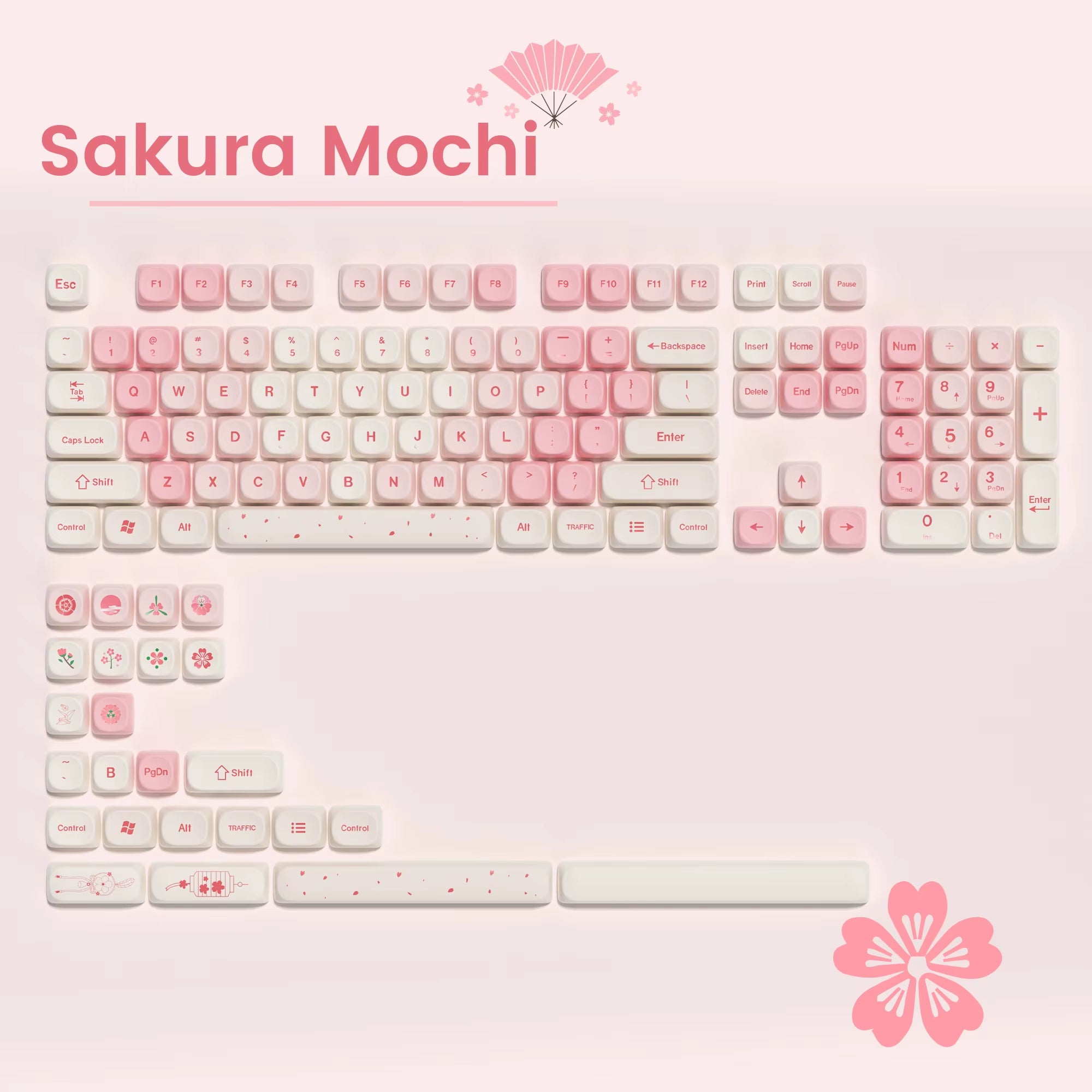 142 Keys Bow PBT Keycaps MOA Profile PBT Dye Sublimation DIY Key Caps for 61/87/104 Cherry MX Switch Gaming Mechanical Keyboard