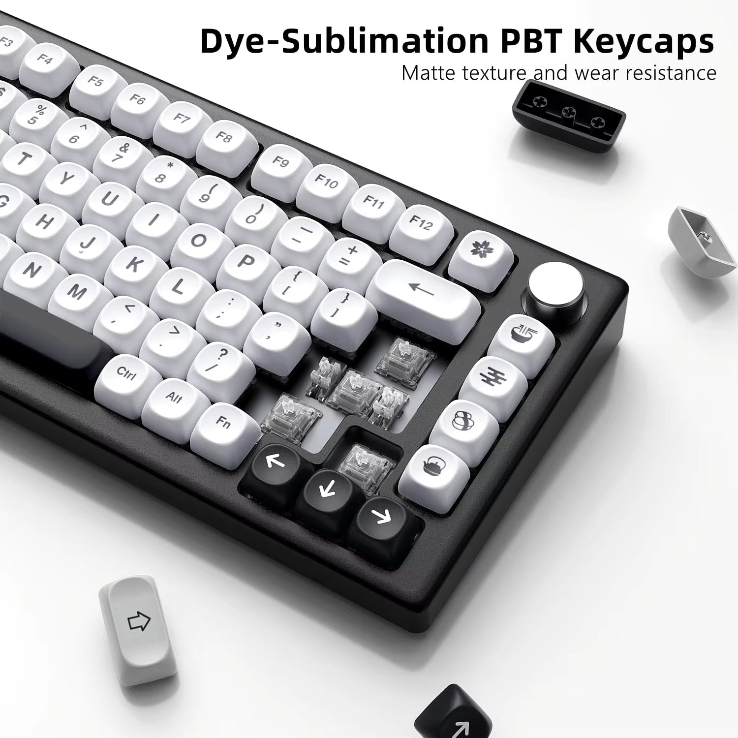 142 Keys Bow PBT Keycaps MOA Profile PBT Dye Sublimation DIY Key Caps for 61/87/104 Cherry MX Switch Gaming Mechanical Keyboard