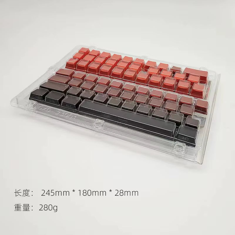 133 Keys Side Print Shine through Keycap Set Double Shot PBT Cherry Profile Keycaps for MX Switch Mechanical Gaming Keyboard