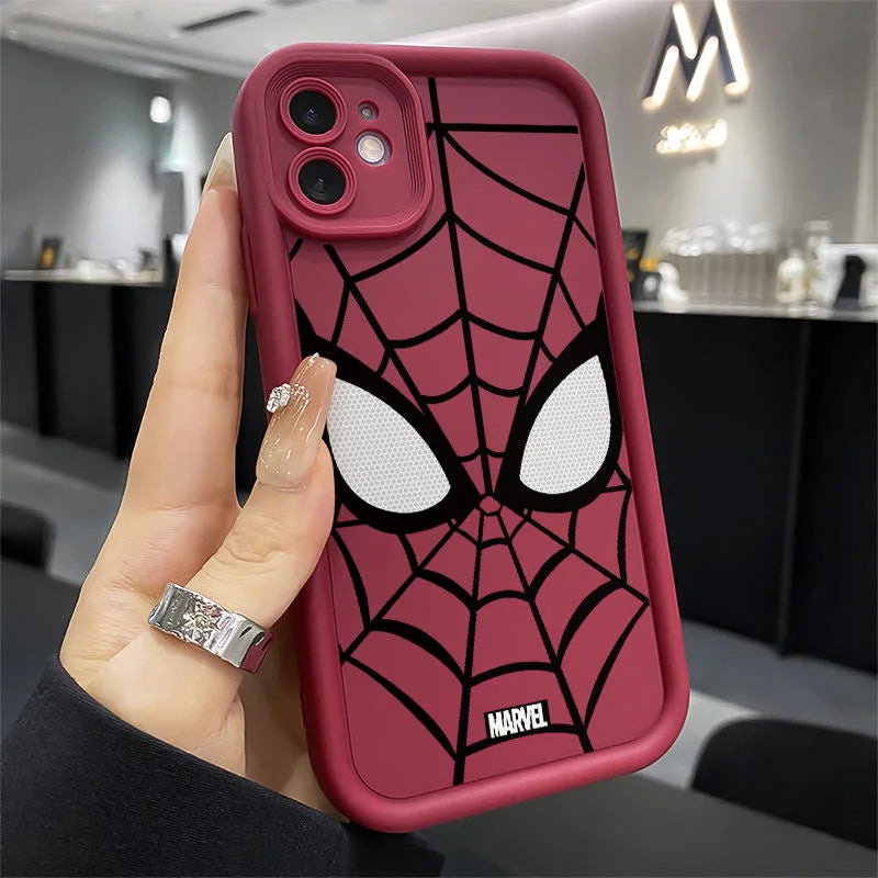 Cool Spider Man Plain Multistep TPU Soft Phone Case for Iphone 16 14 15 plus 13 Pro Max 12 11 X XS MAX XR 7 8 plus SE MINI 2024